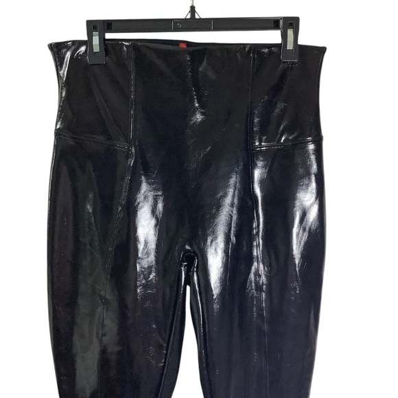 Spanx Leather Coated Shiny Skinny Pants - Picture 2 of 10
